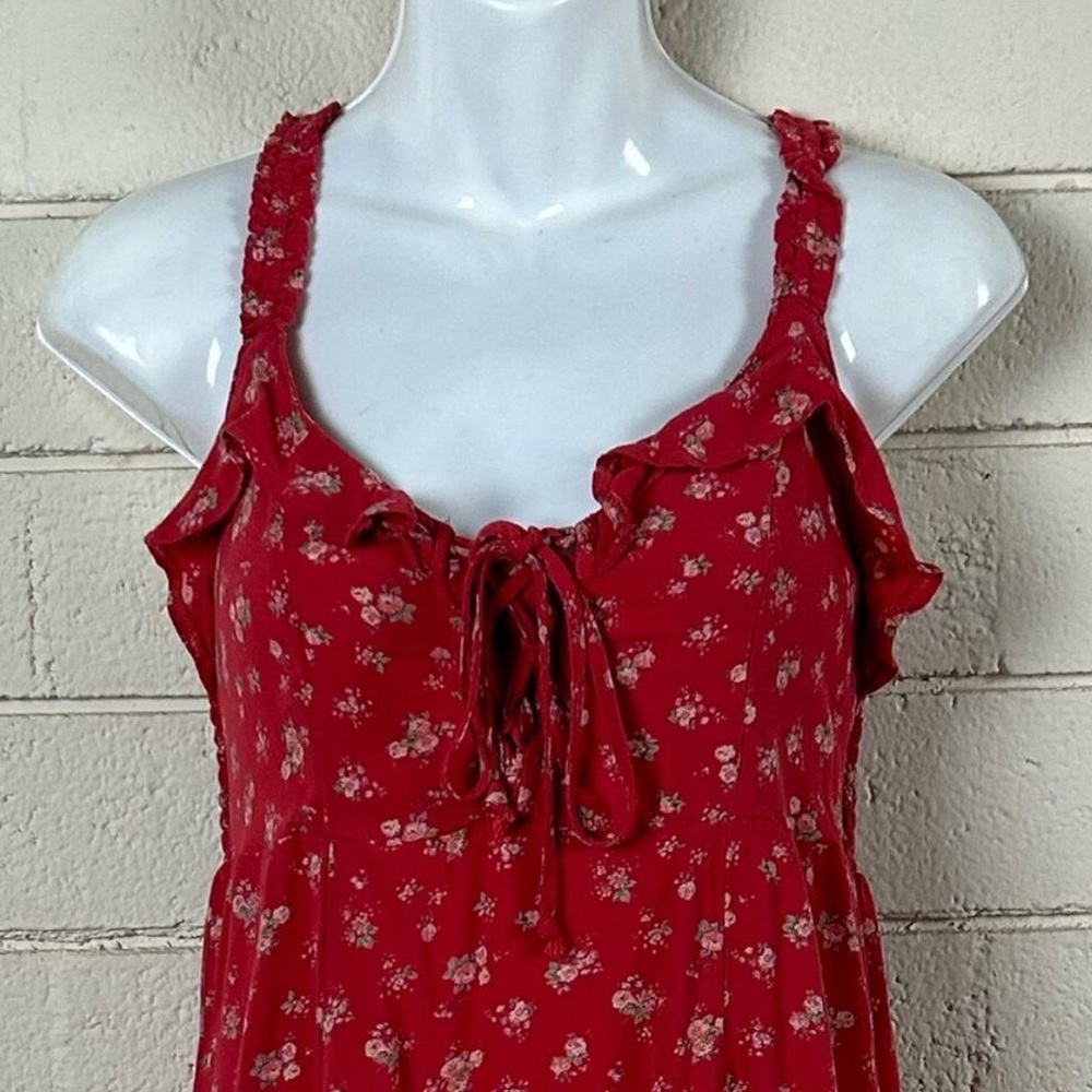 Hollister red mini floral dress